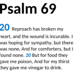 Psalm 69:20-21