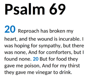 Psalm 69:20-21